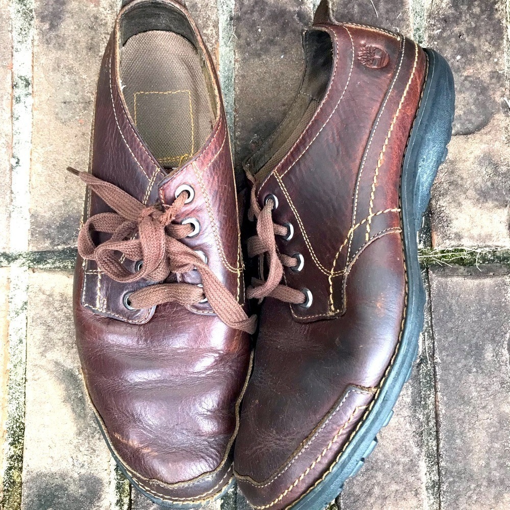 VGUC Timberland Ox Men’s Size 9M Brown Leather Gore-Tex Casual Shoes